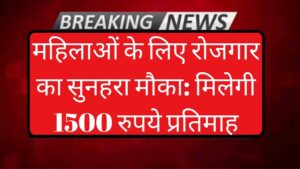 मुख्यमंत्री एकल नारी सम्मान पेंशन योजना : महिलाओं के लिए रोजगार का सुनहरा मौका: मिलेगी 1500 रुपये प्रतिमाह