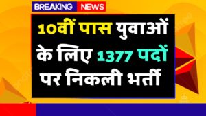 NVS Recruitment 2024 : नवोदय विद्यालय में महिला स्टाफ नर्स,प्लंबर, हेल्पर एवं MTS समेत अन्य 1377 पदों पर निकली बहाली