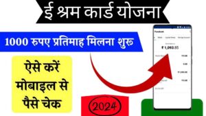 E Shram Card Ka Paisa Kaise Check Kare 2024 : ई श्रम कार्ड का बैलेंस चेक करने का सबसे तेज़ तरीका! 2 मिनट में 1000 रुपए देखें