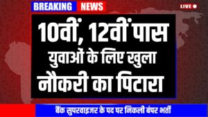 Bank Supervisor Bharti 2024 : 10वीं, 12वीं पास युवाओं के लिए खुला नौकरी का पिटारा, बैंक सुपरवाइजर के पद पर निकली बंपर भर्ती